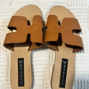 Steven By Steve Madden Tan Leather Sandals